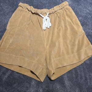 Alex Mill Terry Cloth Drawstring Shorts Women’s Small Tan